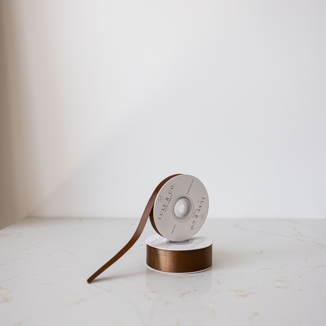 Brown Satin Ribbon Holiday Decor | By Luxe B Co. 
