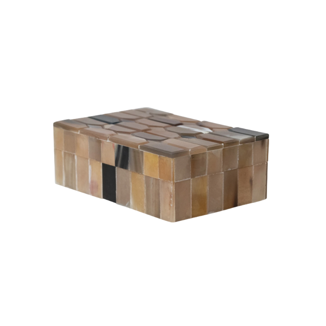 Horn & Wood Decorative Box | By Luxe B Co.