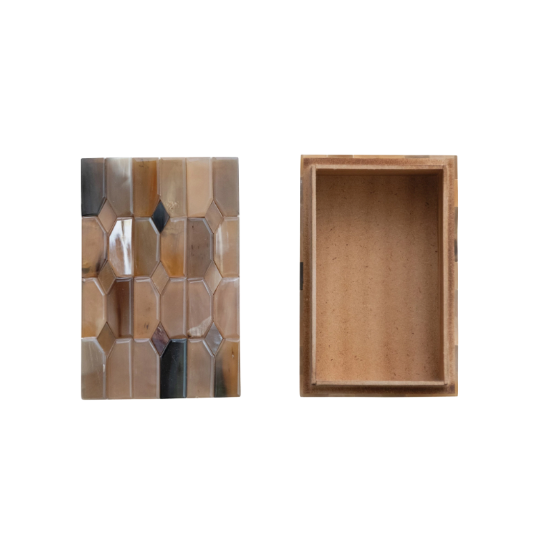 Horn & Wood Decorative Box | By Luxe B Co.