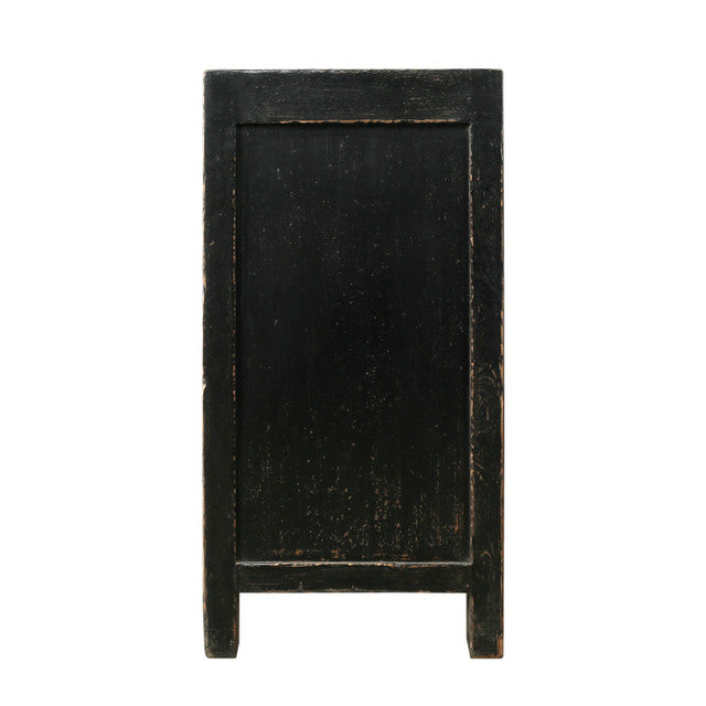 Indio Elm Wood Two Drawer Console Table Grand Black Wash | By Luxe B Co.