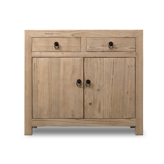 Indio Elm Wood Two Drawer Console Table Grand Natural | By Luxe B Co.