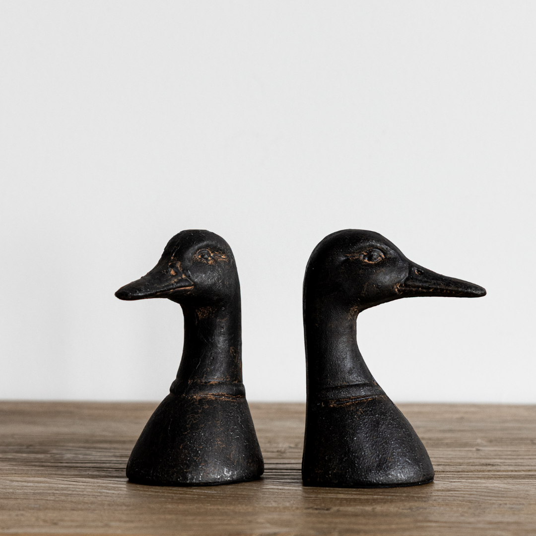 Iron Duck Head Bookends | By Luxe B Co.