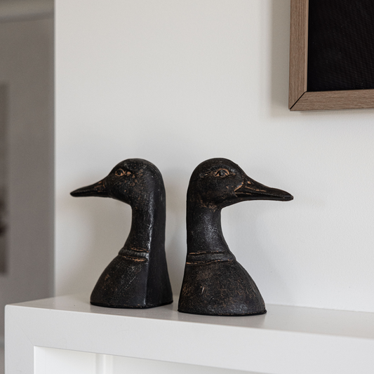 Iron Duck Head Bookends | By Luxe B Co