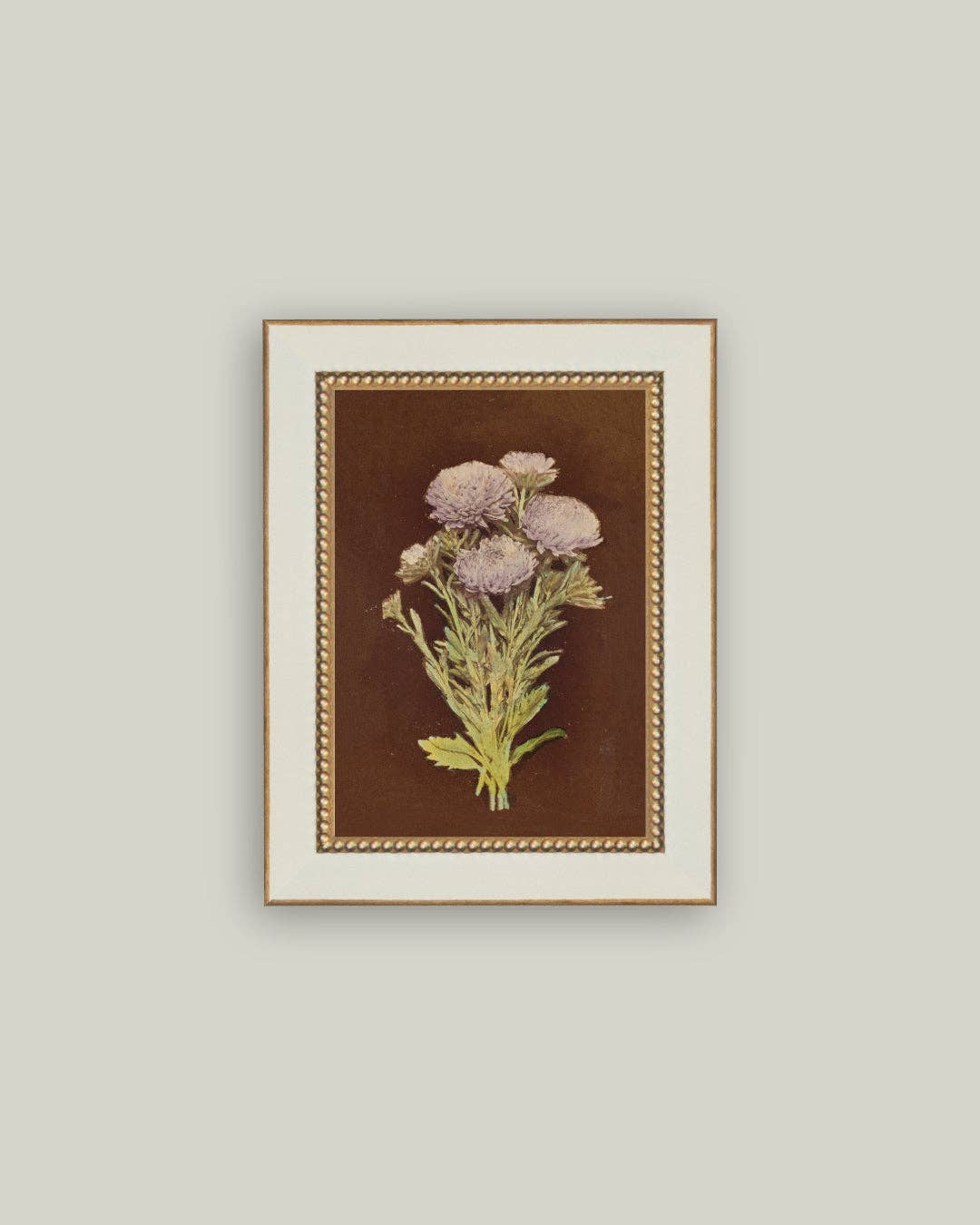 Lilac Dahlia Framed Antique Inspired Art | By Luxe B Co. 