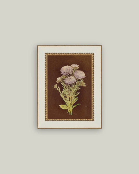 Lilac Dahlia Framed Antique Inspired Art | By Luxe B Co. 