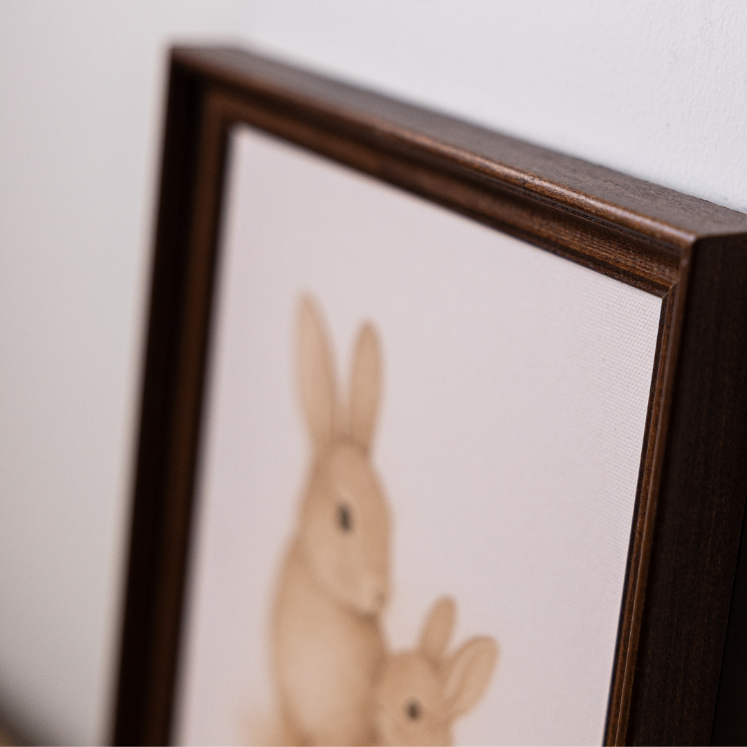 Little Bunnies | Antique Inspired Classic Westbury Framed Art By Luxe B Co. 
