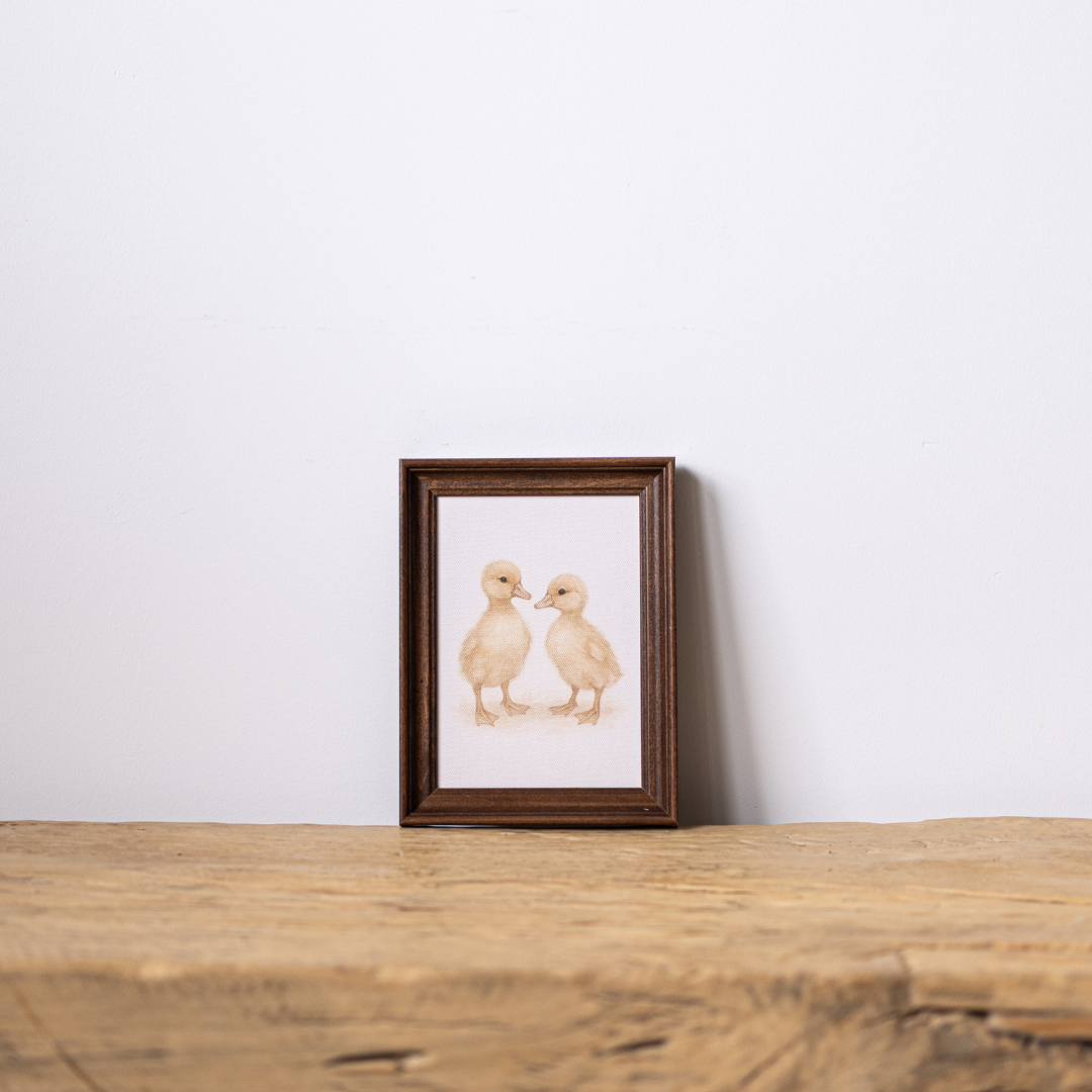 Little Chicks | Antique Inspired Classic Westbury Framed Art By Luxe B Co. 