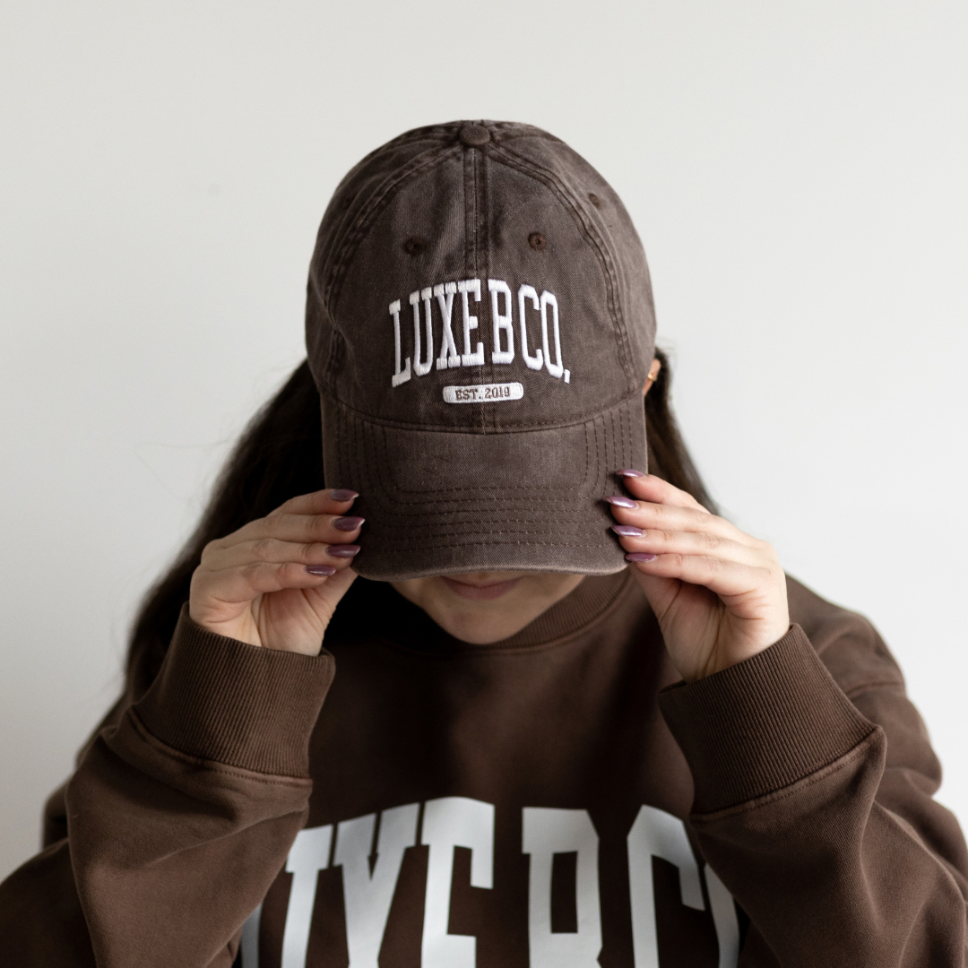 Luxe B Co. Brown Baseball Cap By Luxe B Co. 