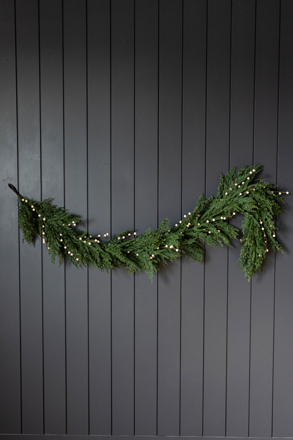 White Plum Berry Norfolk Cypress Real Touch Garland - 6 Ft - Luxe B Co