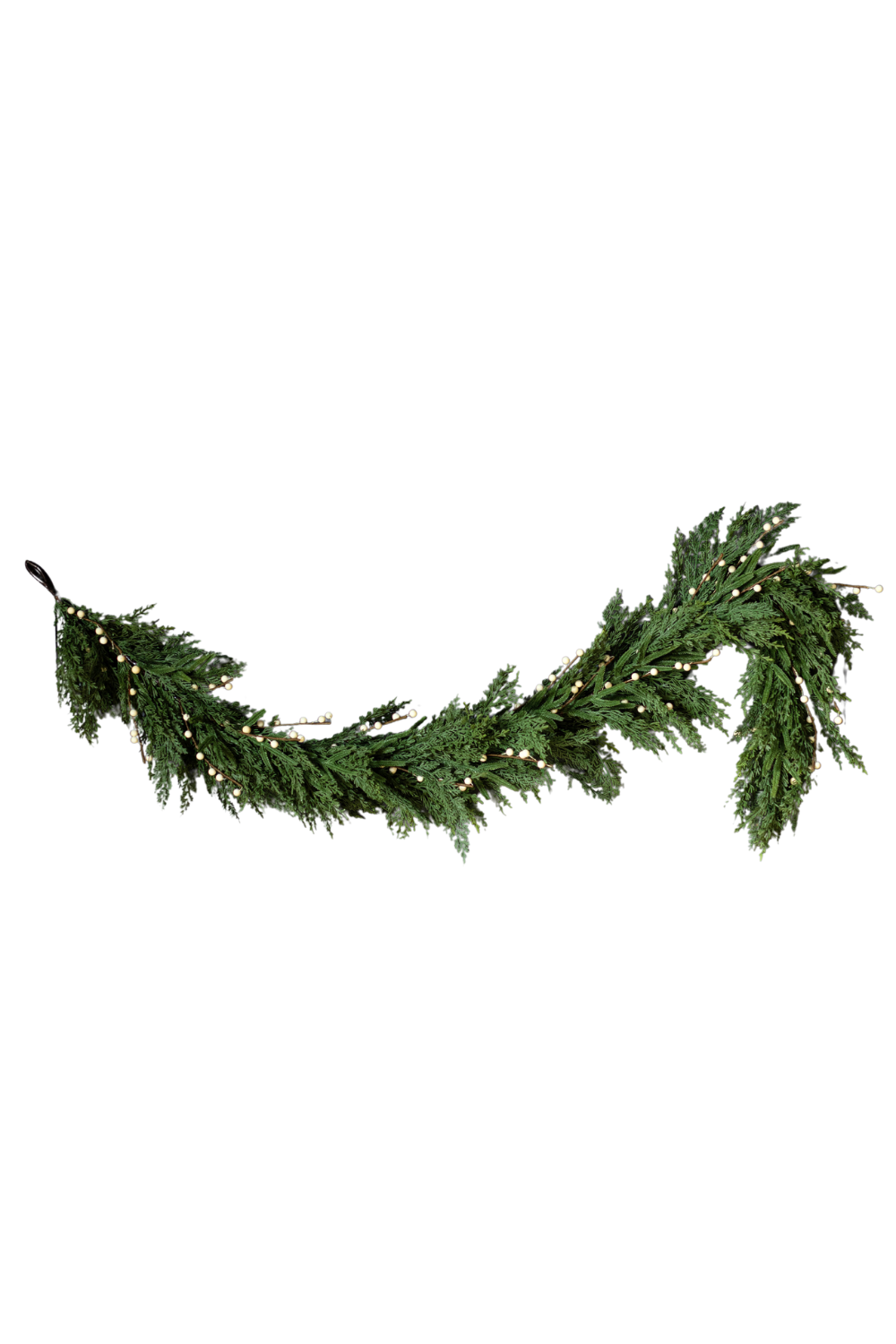 White Plum Berry Norfolk Cypress Real Touch Garland - 6 Ft - Luxe B Co