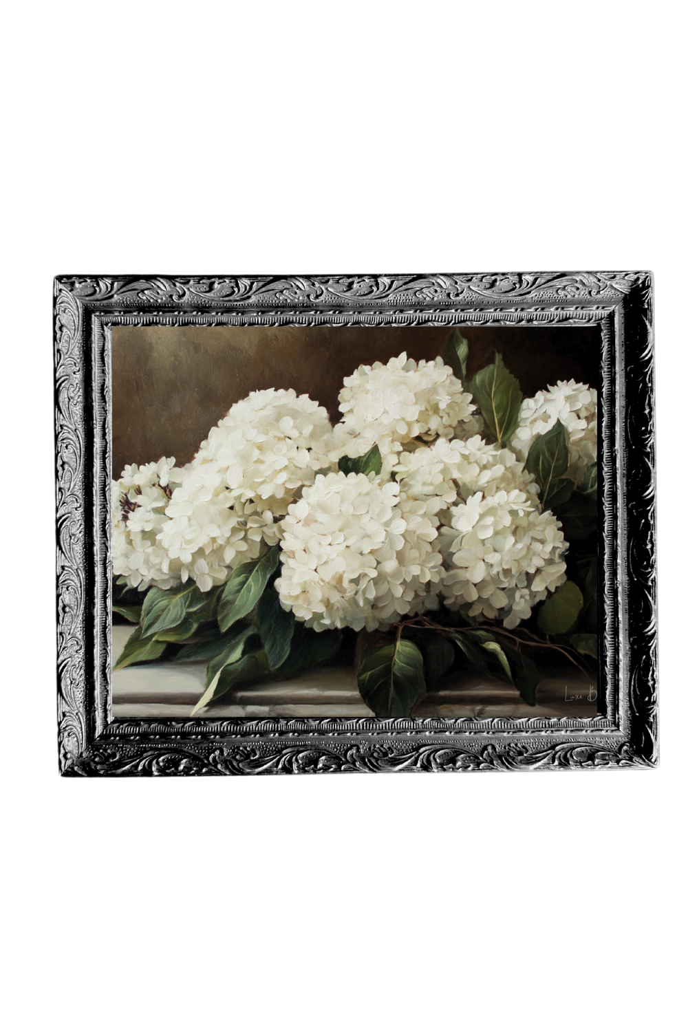 Hydrangeas | French Black Mould Framed Art