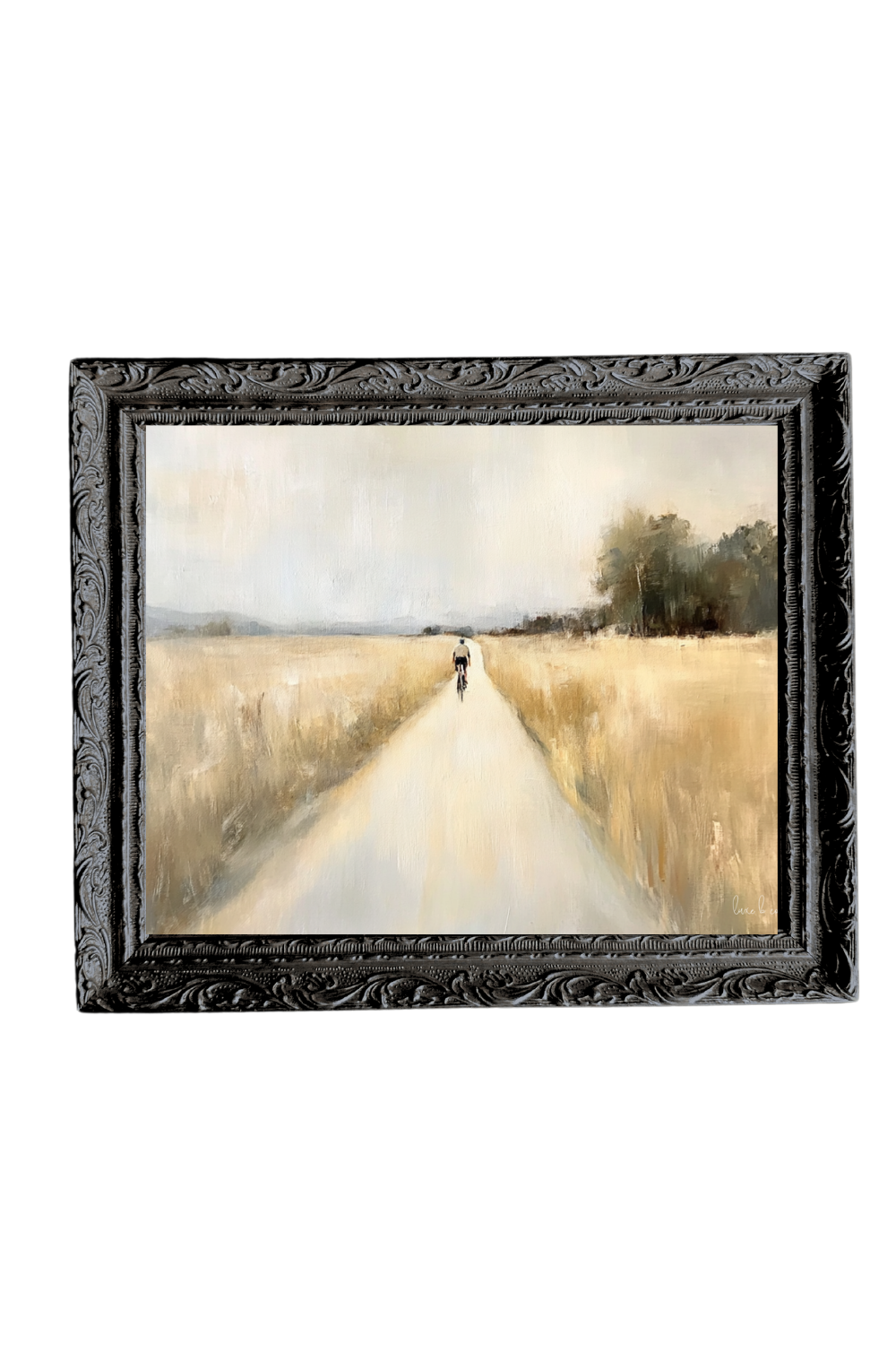 Fall Field Walk | French Black Mould Framed Art