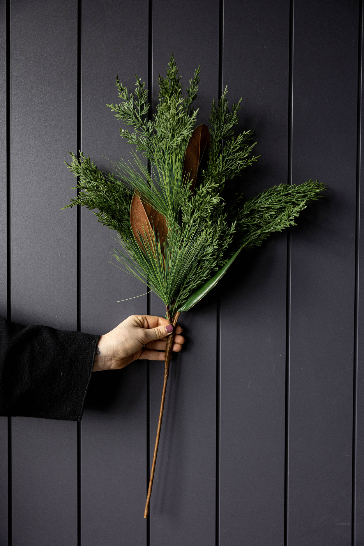 Magnolia Norfolk Cypress Mixed Real Touch Green Faux Stems | By Luxe B Co.