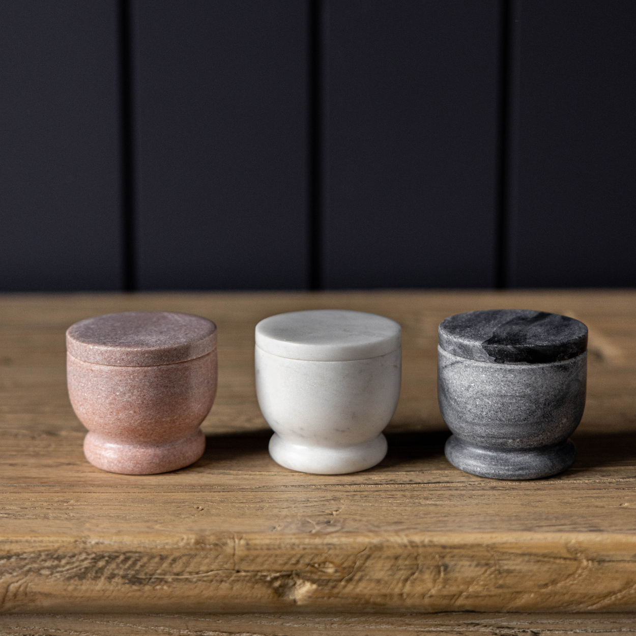 Pink Marble Lidded Salt Cellar - Luxe B Co