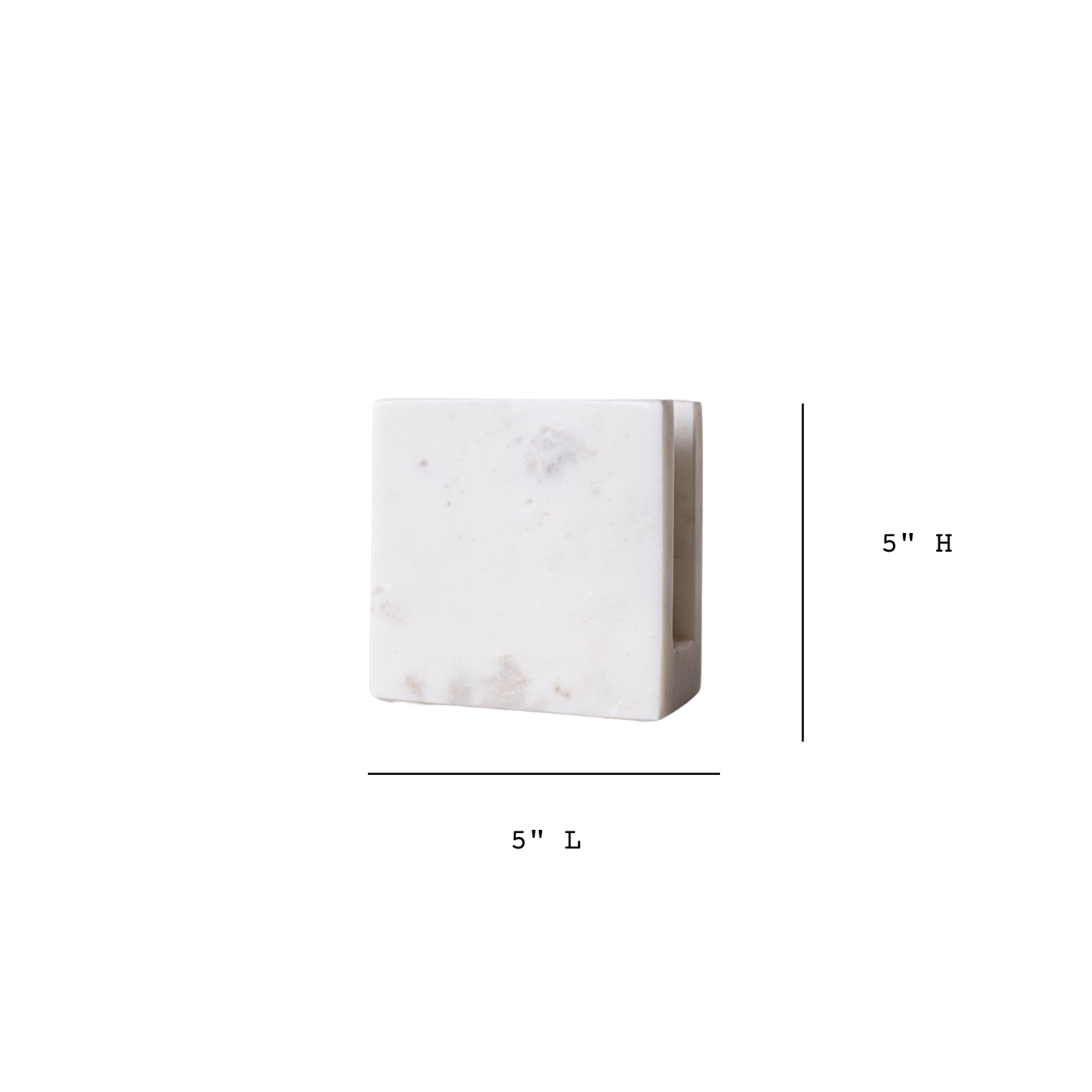 White Marble Napkin Holder | By Luxe B Co.