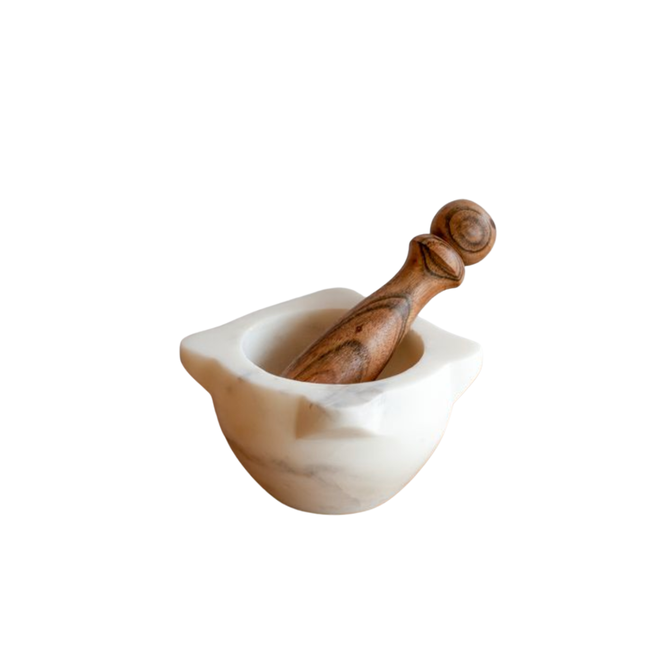 Marble Mortar With Wood Pestle | By Luxe B Co