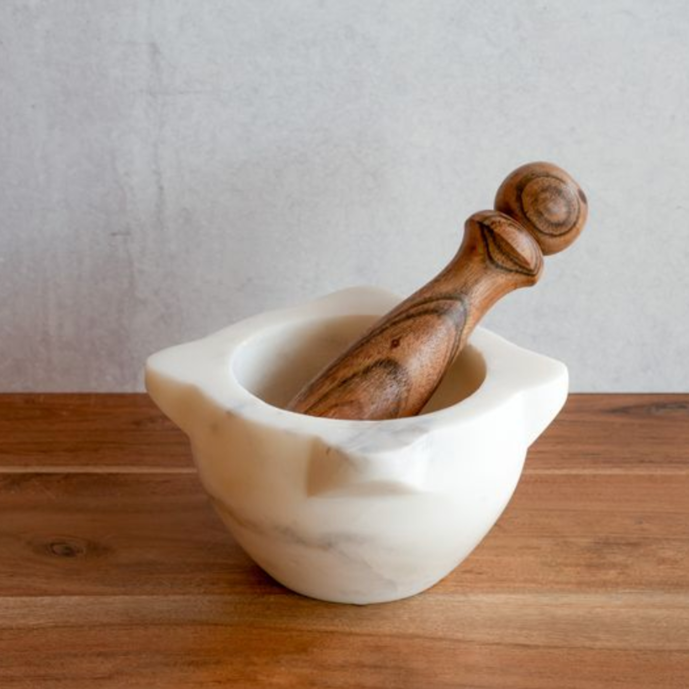 Marble Mortar With Wood Pestle | By Luxe B Co
