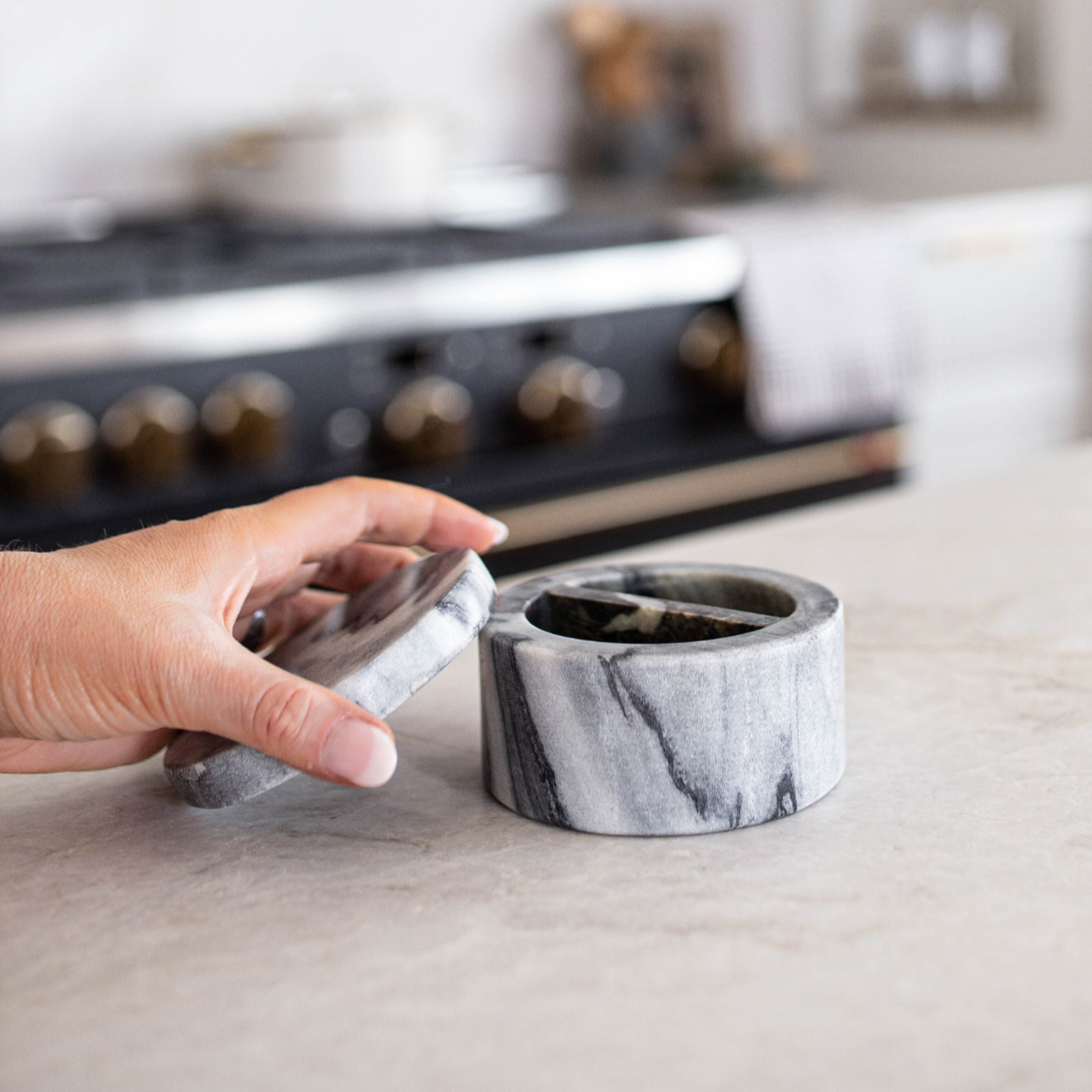 Marble Salt and Pepper Canister | By Luxe B Co. 
