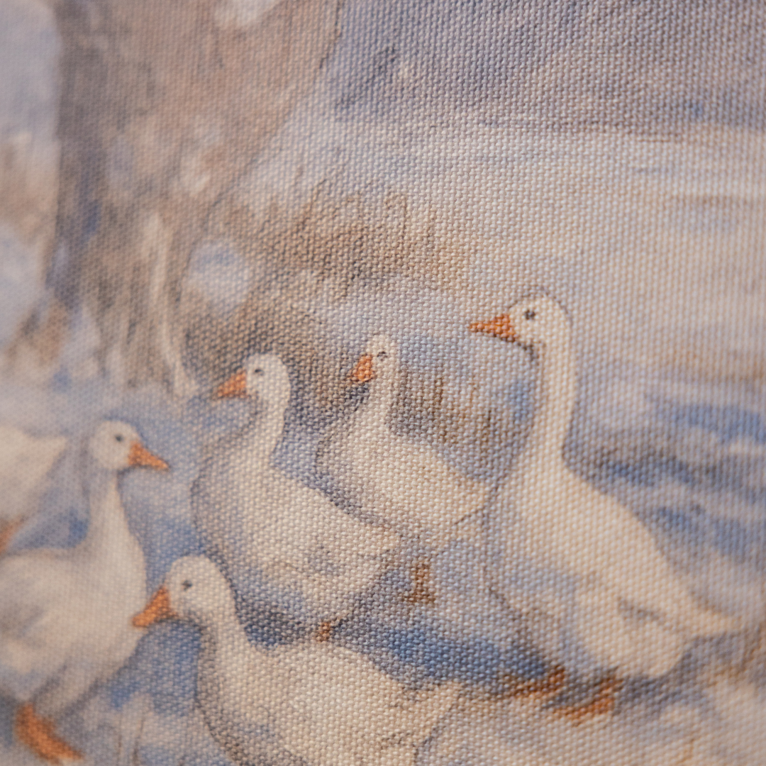 Meadow Geese | Antique Inspired Brass Mould Framed Art By Luxe B Co. 
