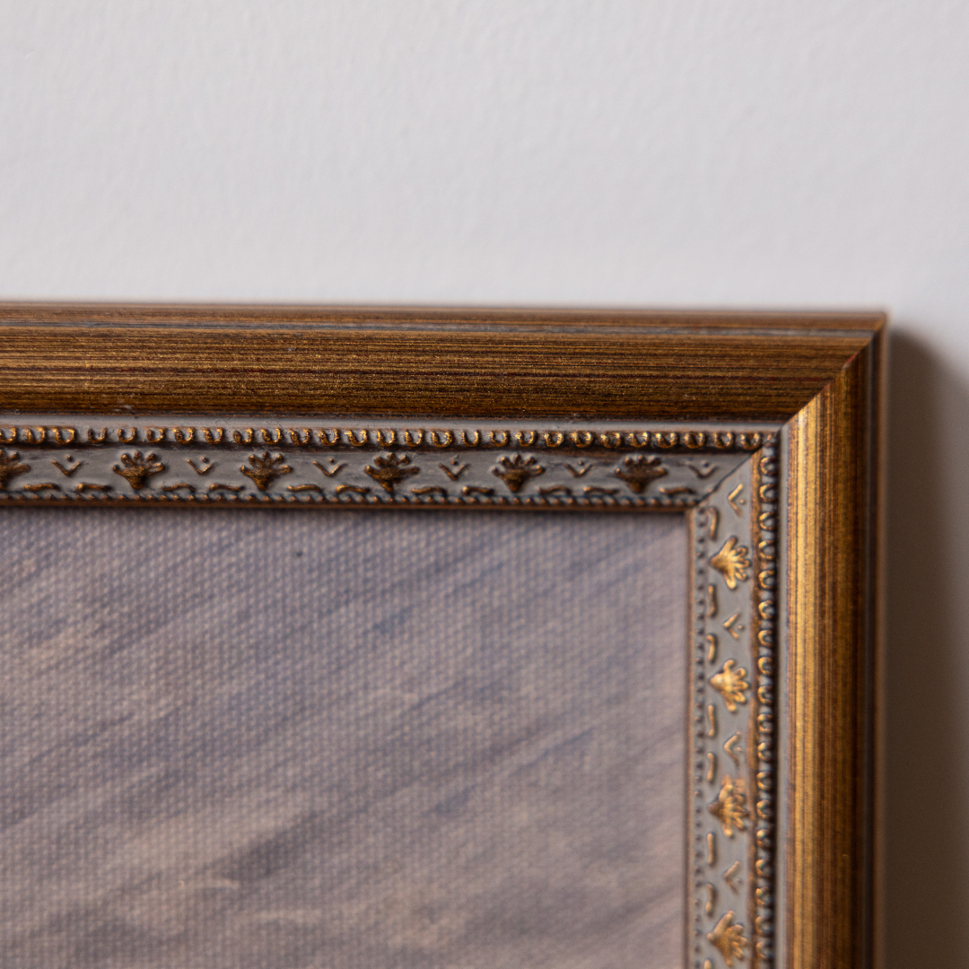 Meadow Geese | Antique Inspired Brass Mould Framed Art By Luxe B Co. 