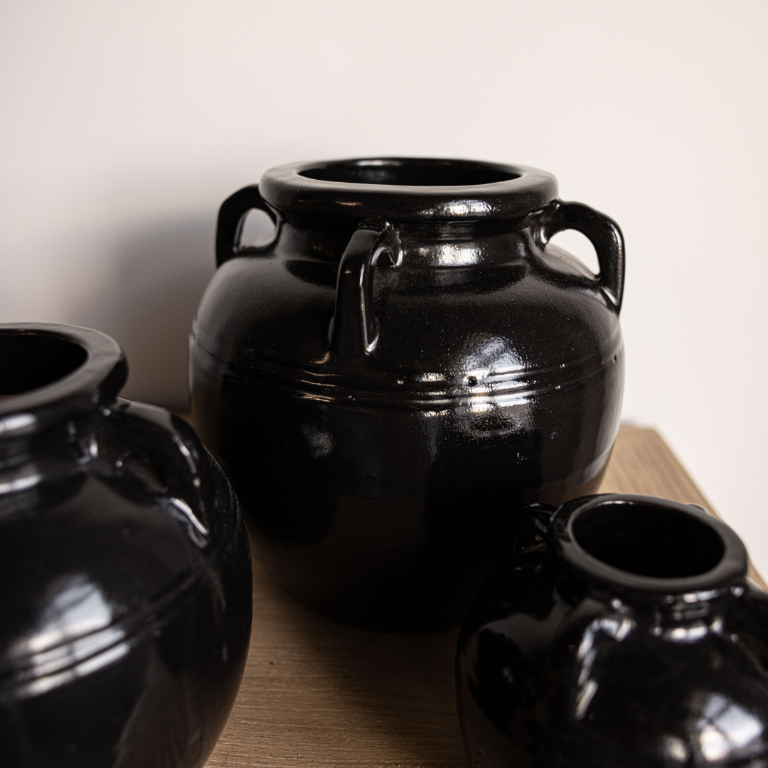 Mercier Glazed Black Vase | By Luxe B Co.