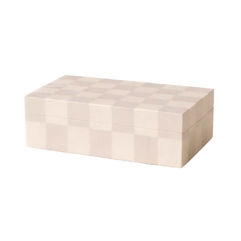 Mini Checkered Resin Box | By Luxe B Co.