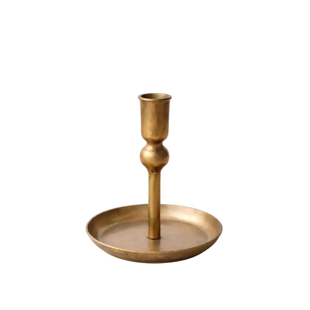 Mini gold plated candle holder by PD HOME with a sleek, compact design perfect for tabletop decor.