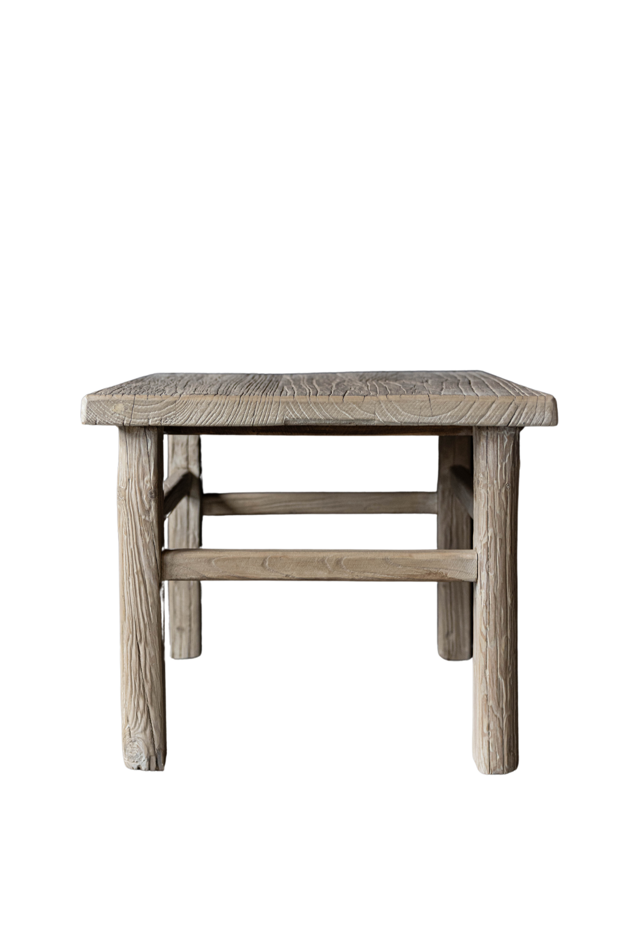 Mojave Reclaimed Elm Wood Side Table | By Luxe B Co. 