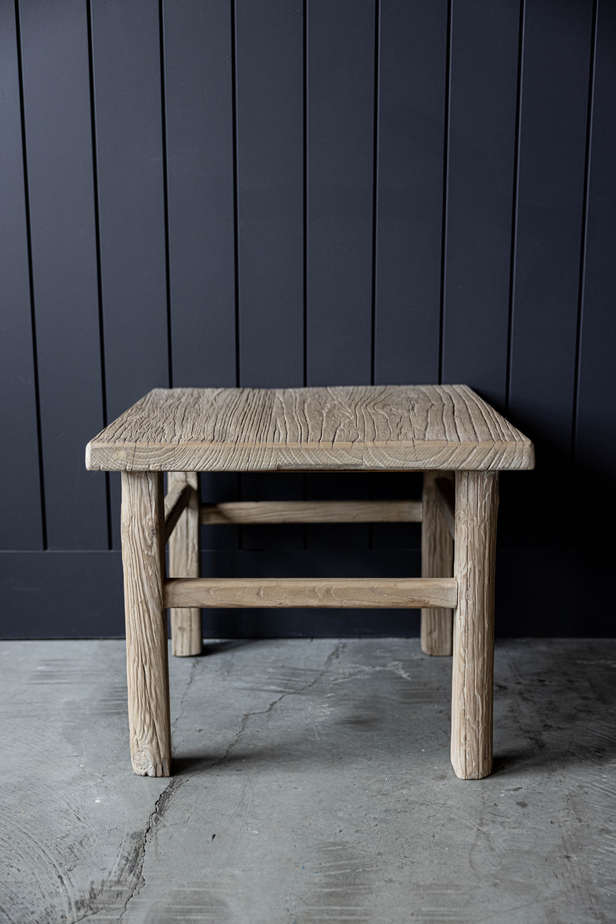Mojave Reclaimed Elm Wood Side Table | By Luxe B Co. 