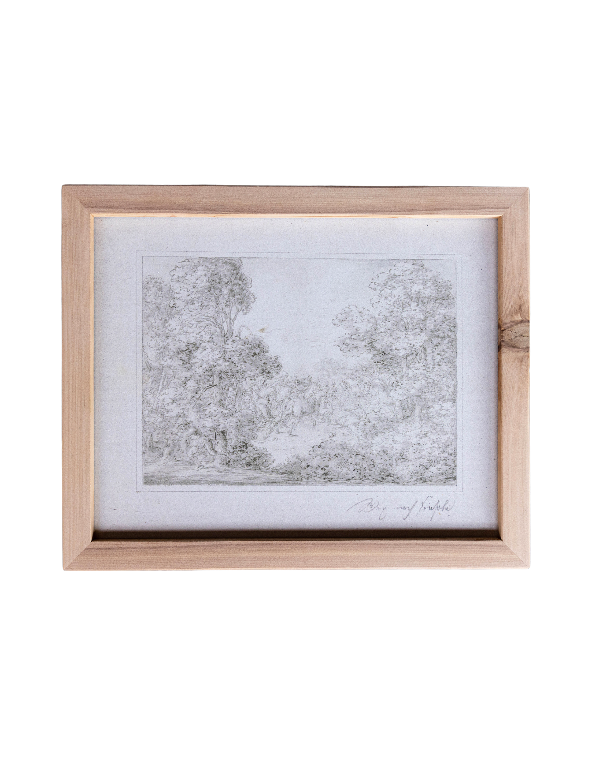 Monteverde Sketch Pine Framed Art | By Luxe B Co.