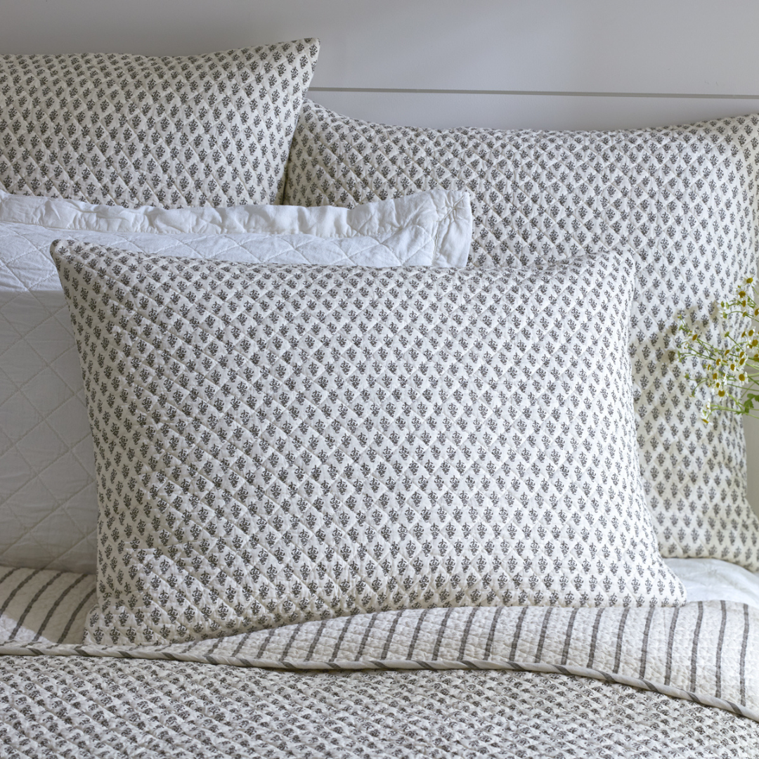 Motif Printed Brown Pillow Sham| By Luxe B Co.