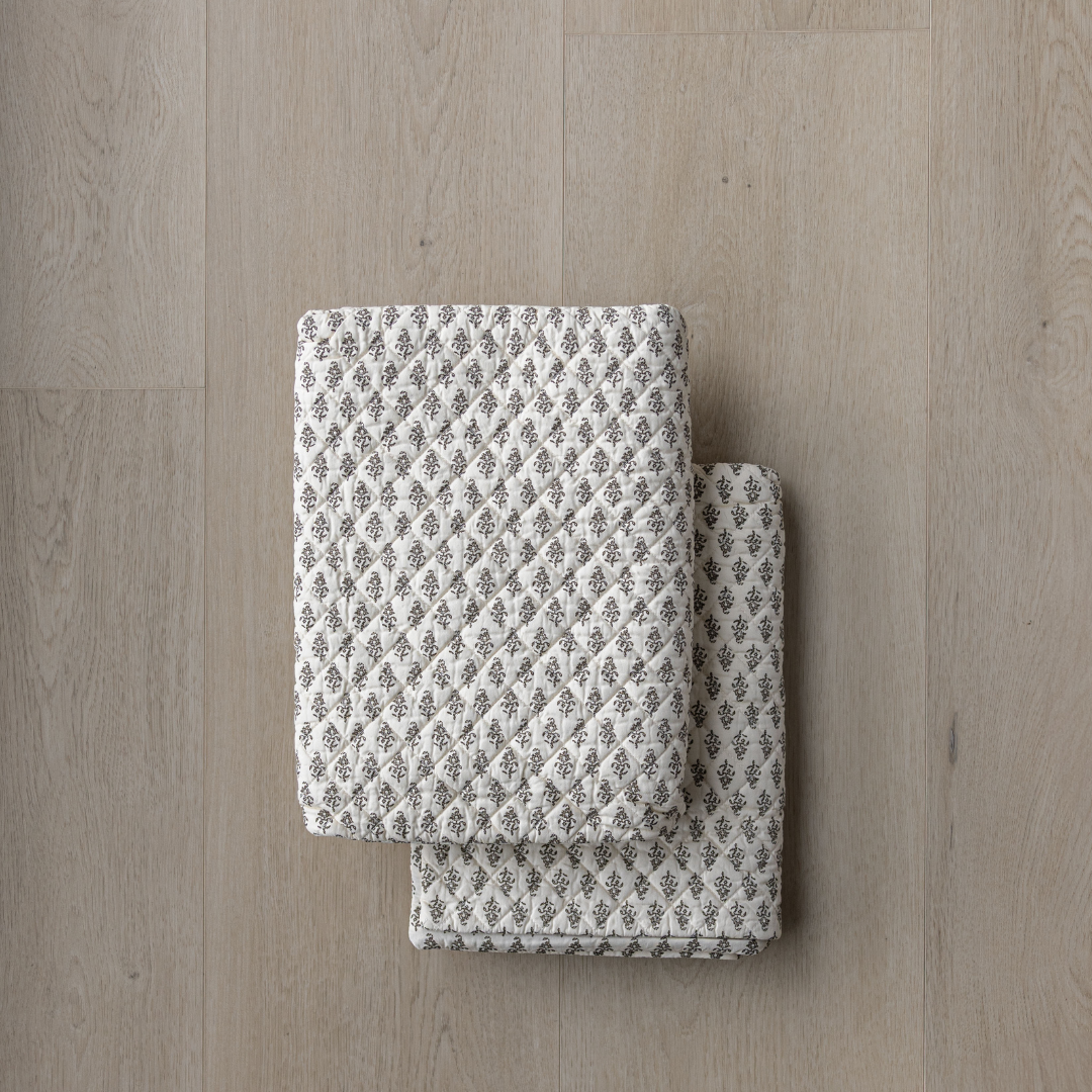 Motif Printed Brown Pillow Sham| By Luxe B Co.