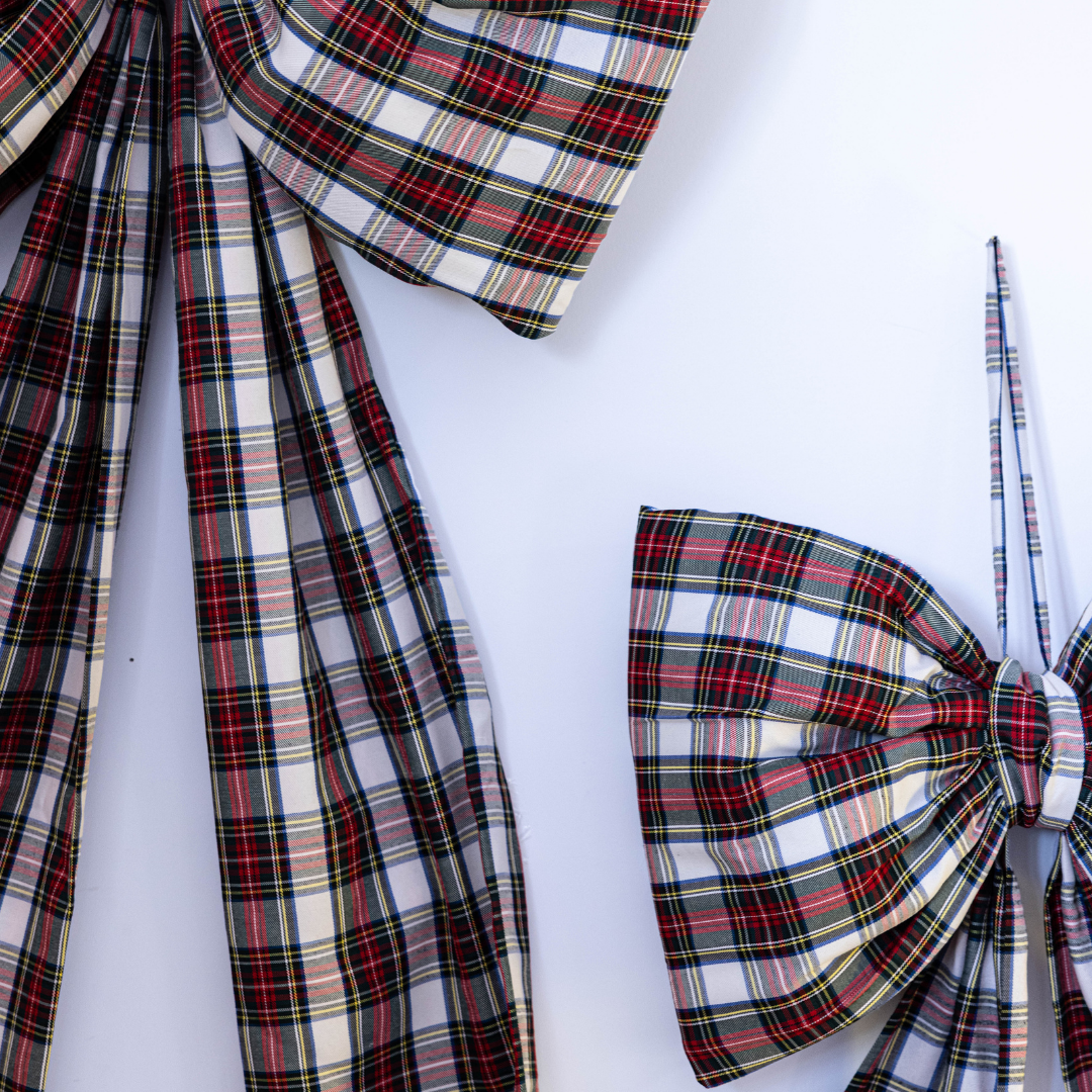 NEW! Holiday Plaid Oversized Bow By Luxe B Co. 