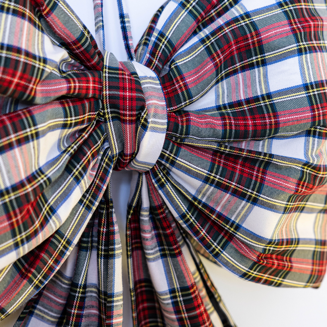 NEW! Holiday Plaid Oversized Bow By Luxe B Co. 
