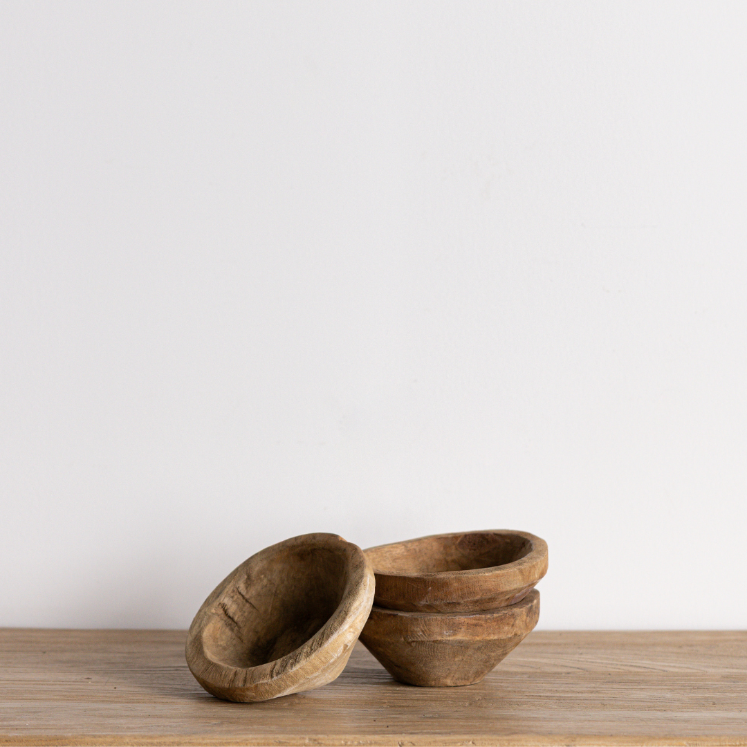 Natural Mini Round Wooden Bowl - Luxe B Co
