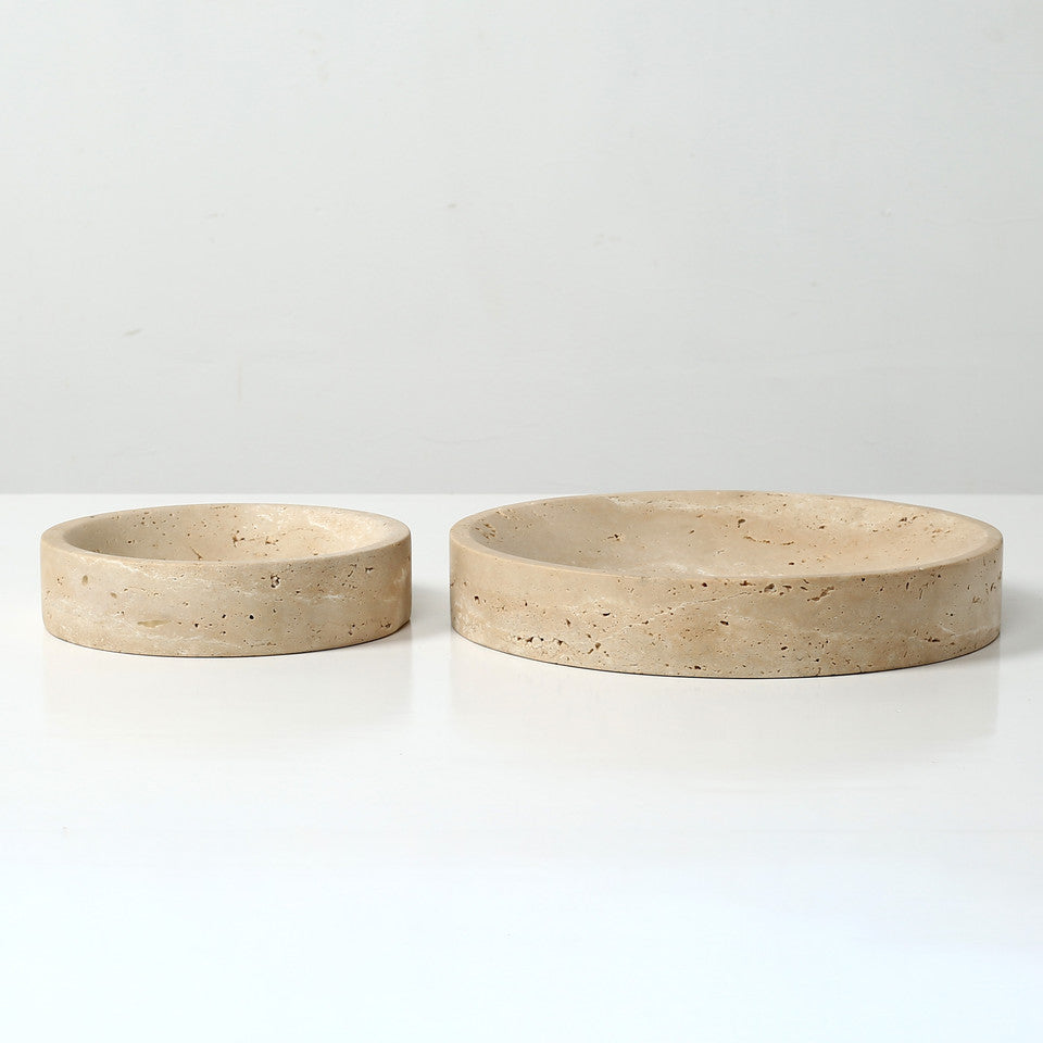Natural Travertine Stone Set of 2 | By Luxe B Co.