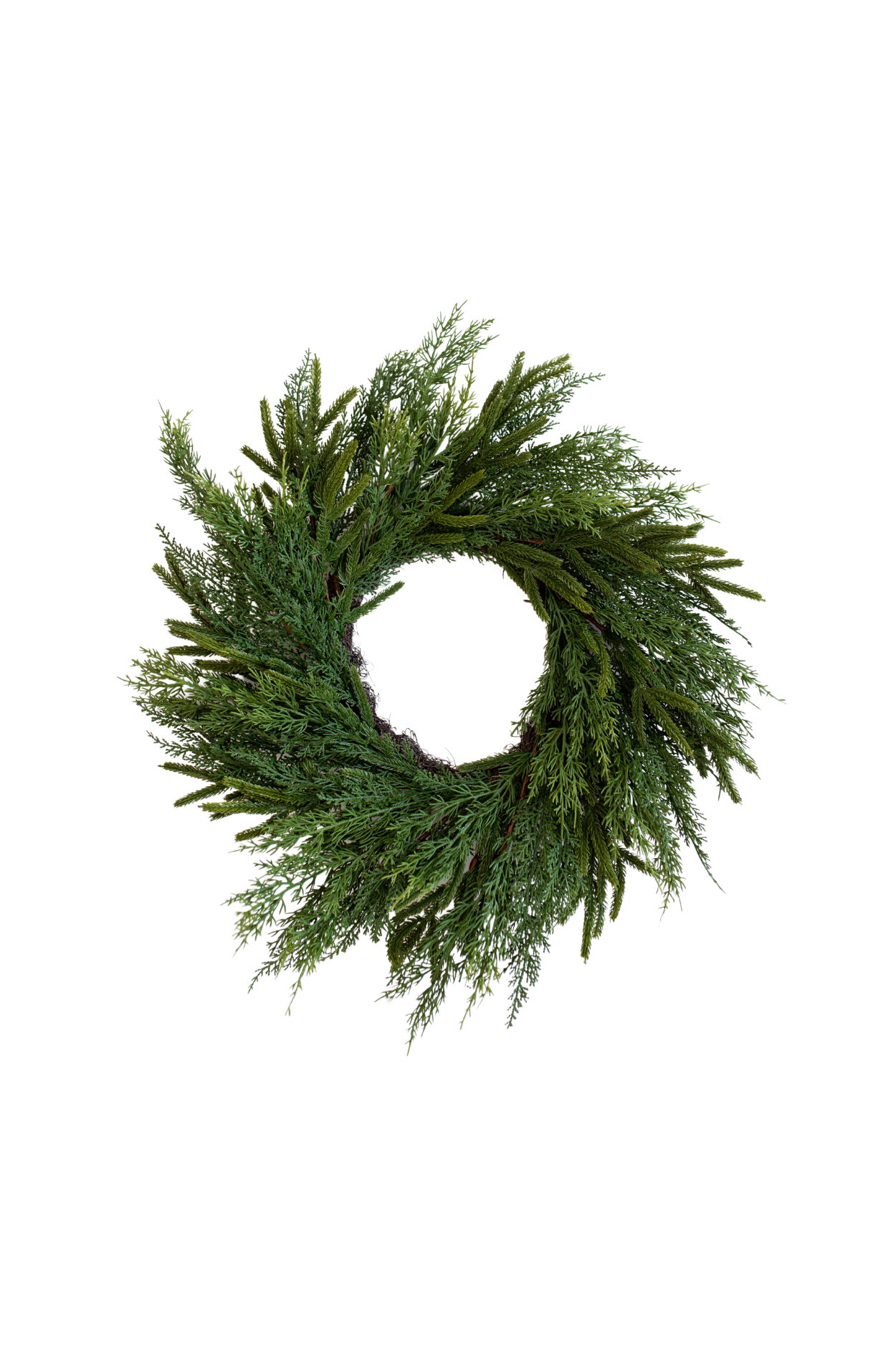 Norfolk & Cypress Pine Mixed Wreath 24" | By Luxe B Co. 