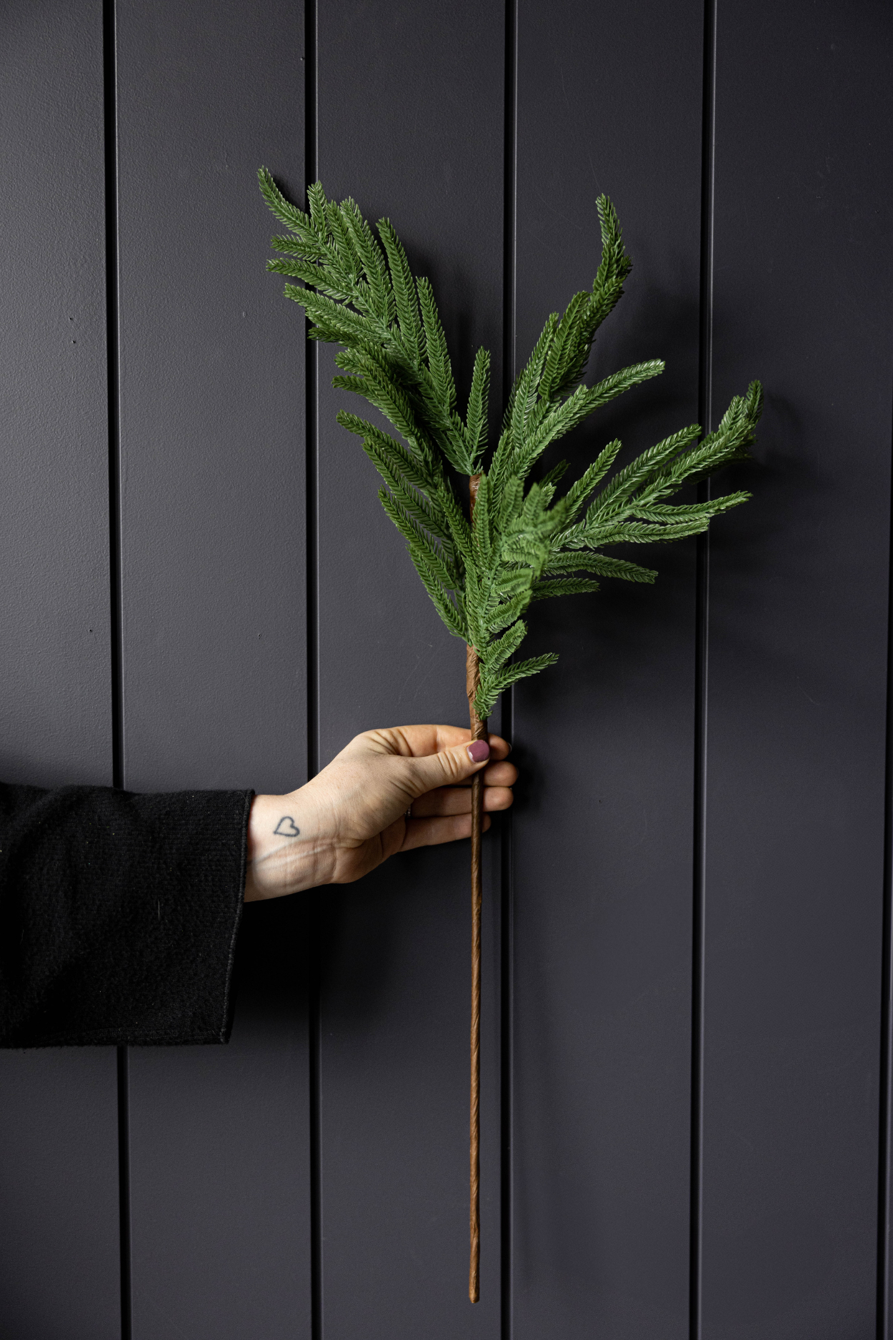 Norfolk Pine Real Touch Green Faux Stem| By Luxe B Co.