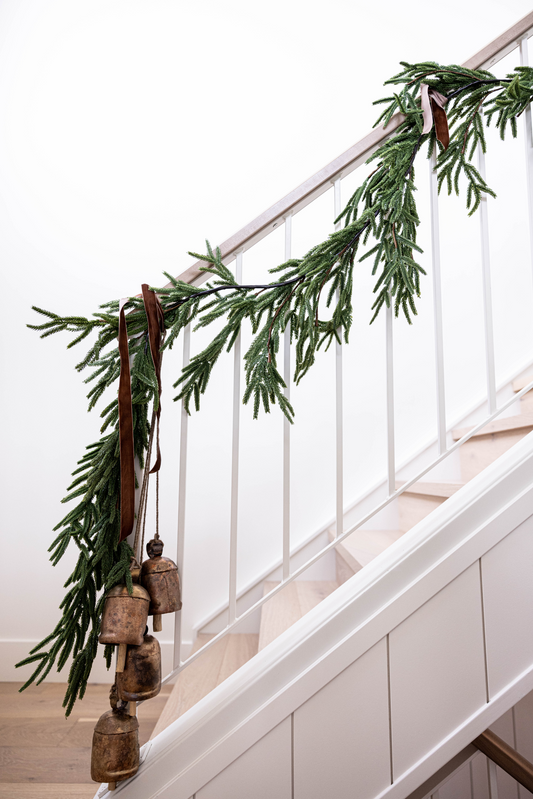 Norfolk Pine Garland Real Touch Large 15ft / 180 inches - Luxe B Co