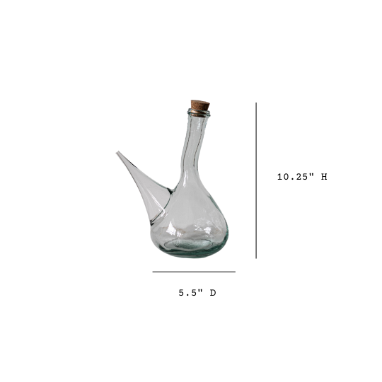 Olive Oil Cruet With Cork Topper | By Luxe B Co.