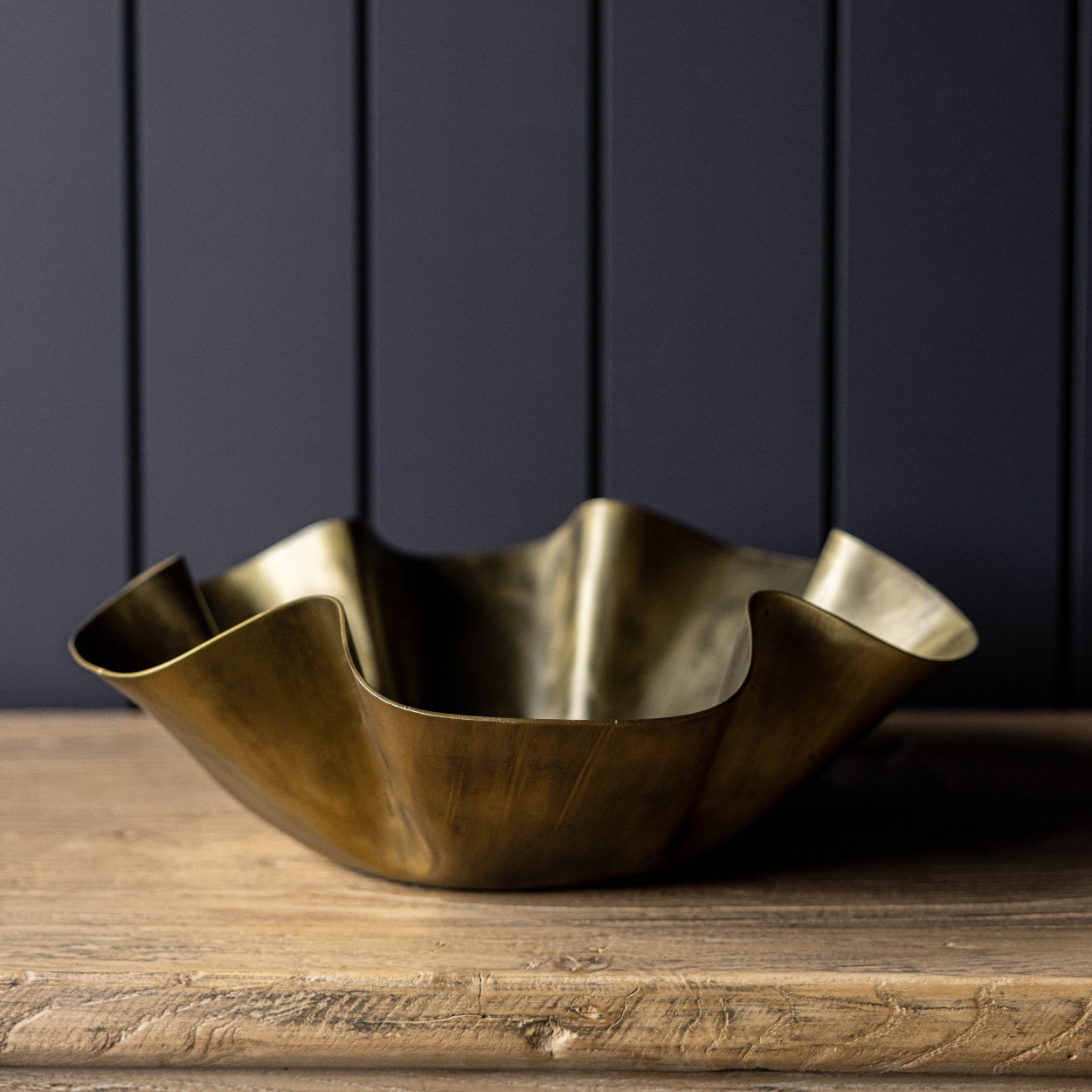 Oversized Aluminum Wavy Bowl | By Luxe B Co