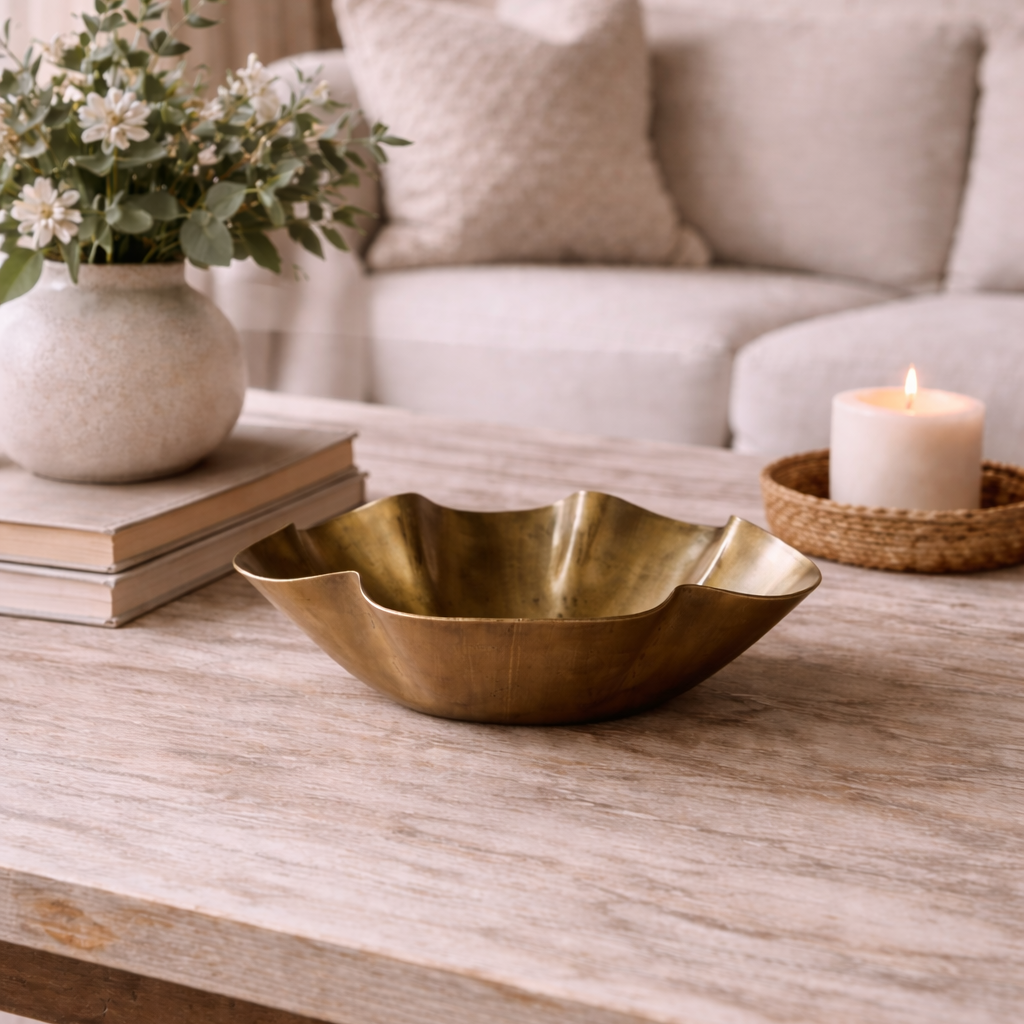 Oversized Aluminum Wavy Bowl | By Luxe B Co.