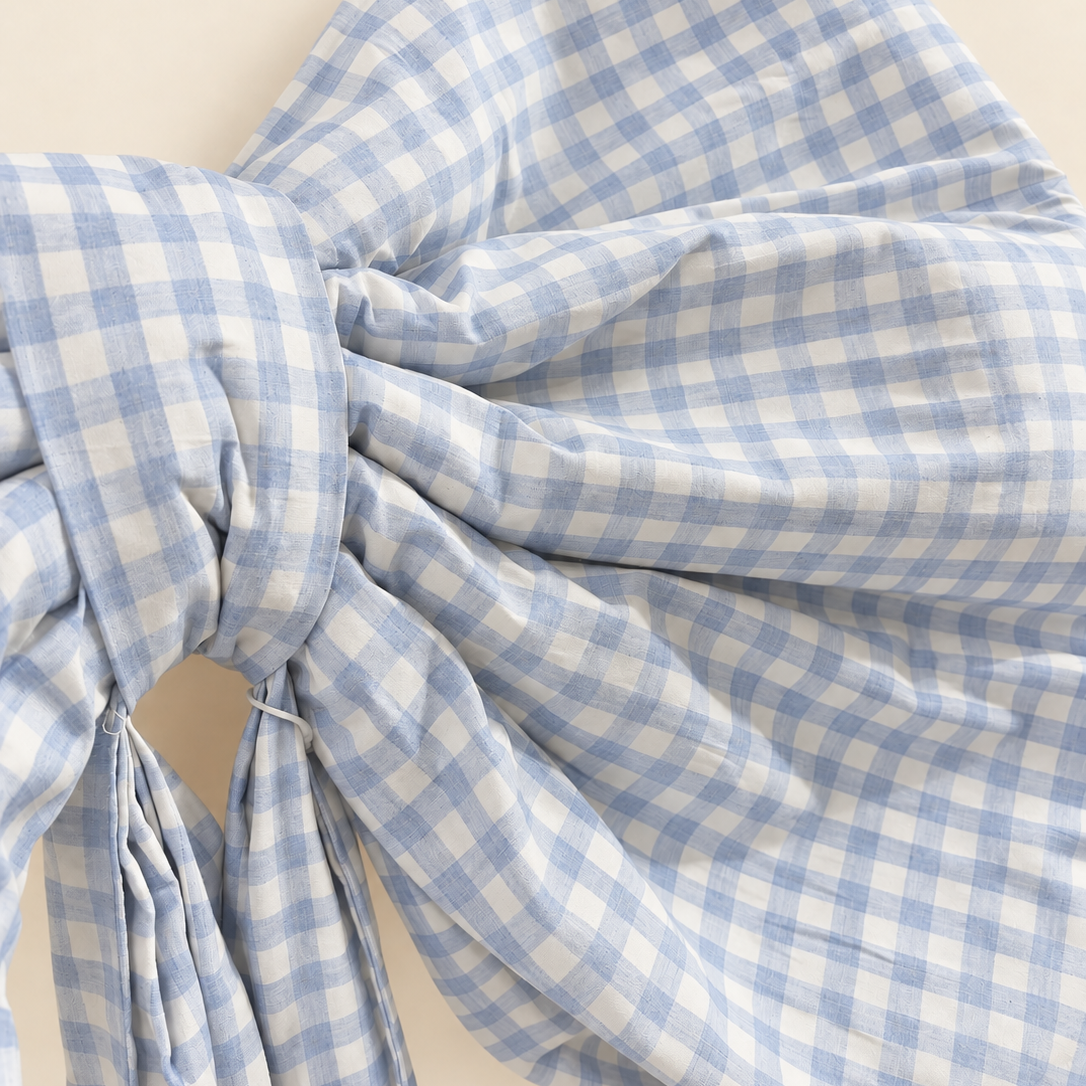 Oversized Baby Blue Gingham Bow | By Luxe B Co.