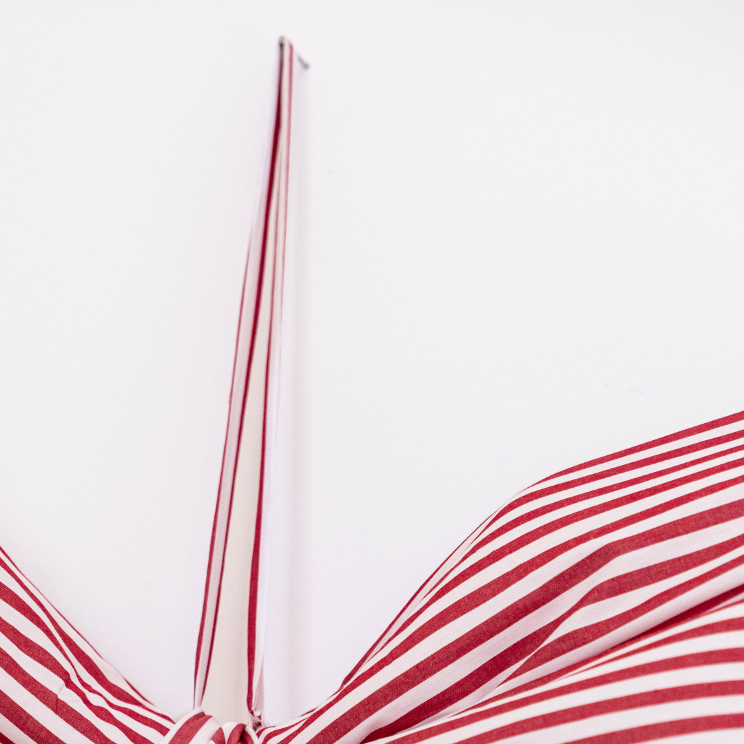 Oversized Candy Cane Red Fabric Bow | Luxe B Co.