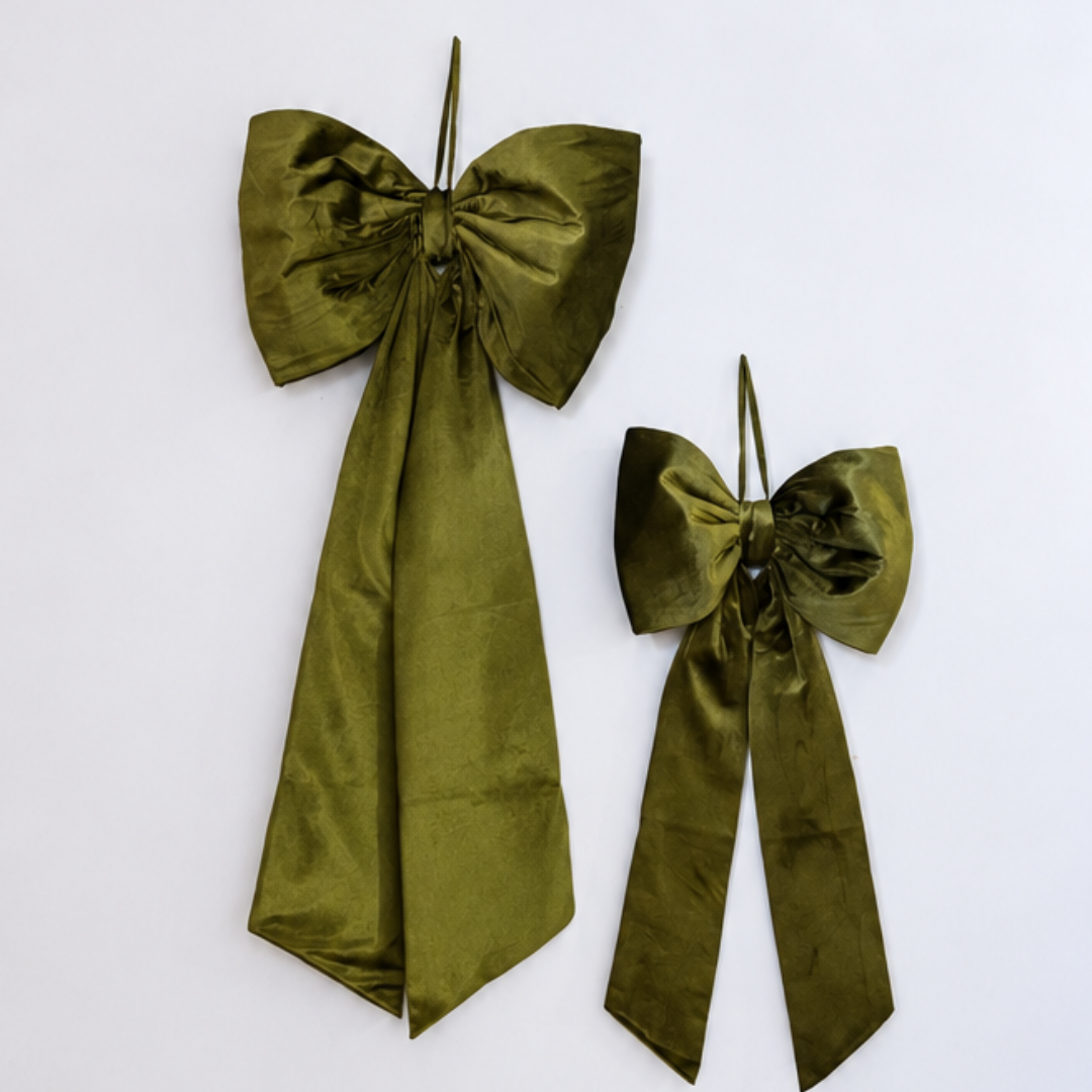 Oversized Chartreuse Velvet Bow | By Luxe B Co.