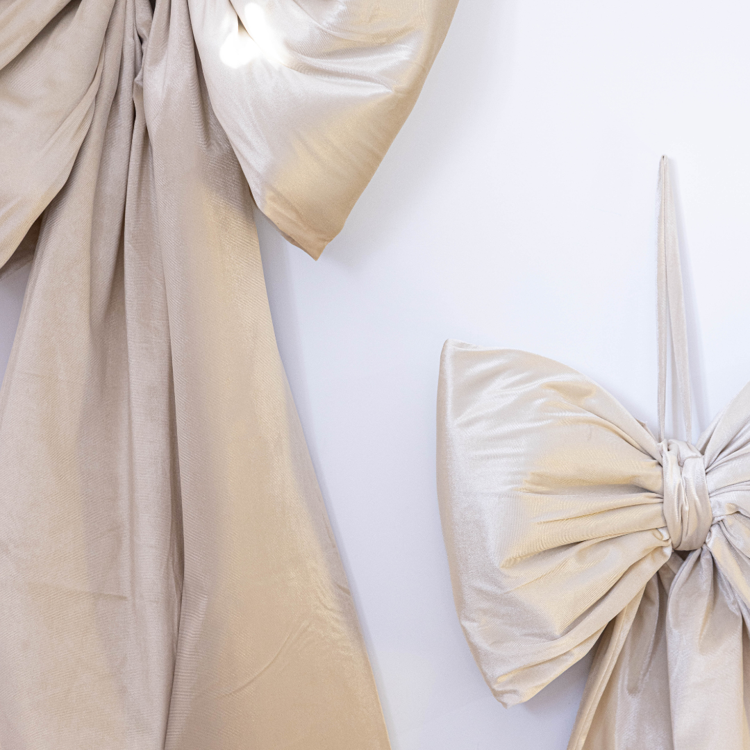 Oversized Cream Velvet Bow | By Luxe B Co.