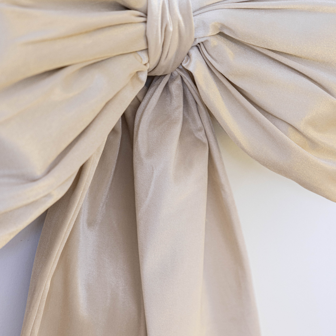 Oversized Cream Velvet Bow | By Luxe B Co.