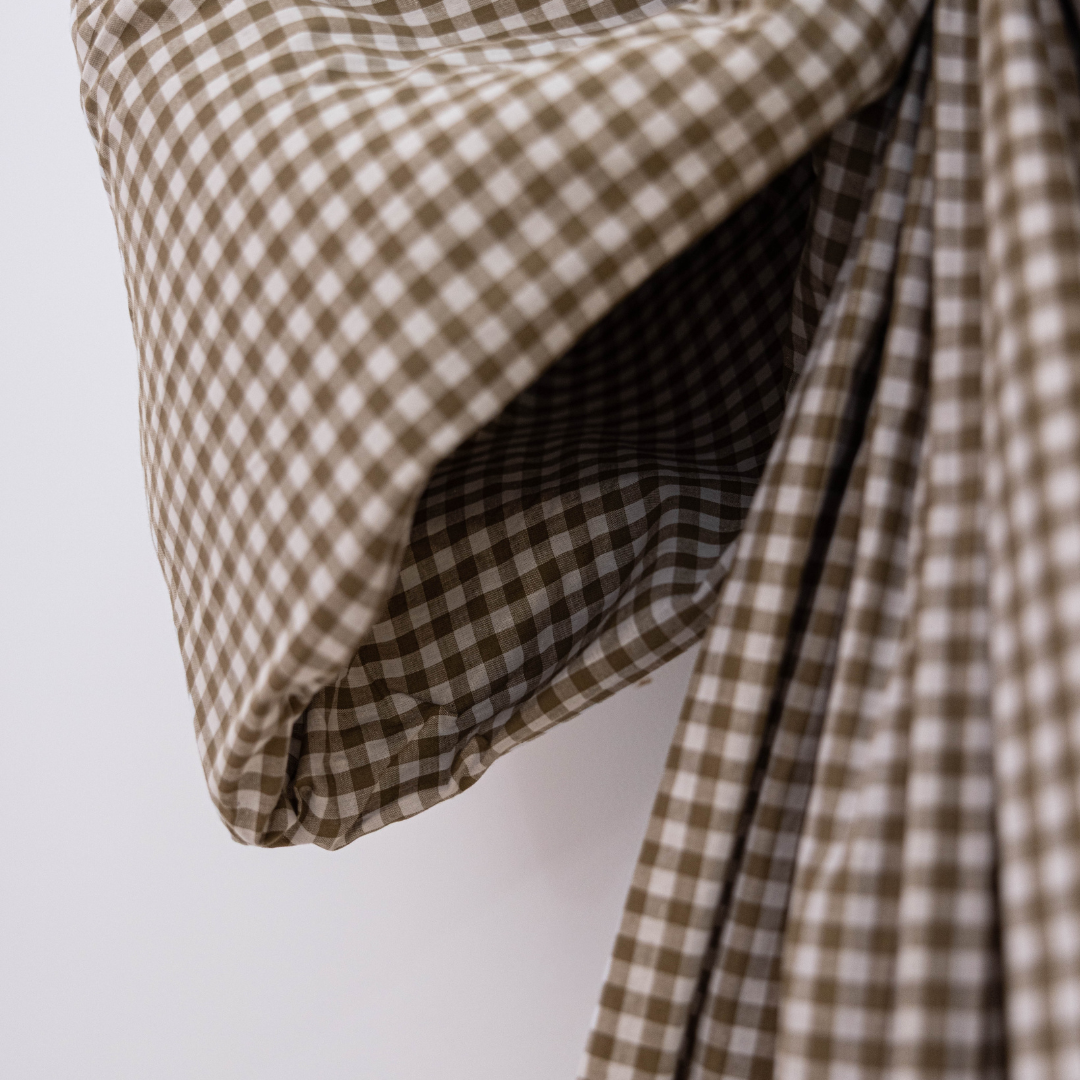 Oversized Gingham Green Fabric Bow | Luxe B Co.