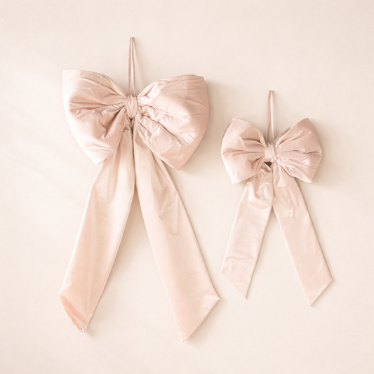Oversized Light Pink Velvet Bow | By Luxe B Co. 