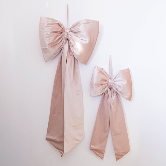 Oversized Light Pink Velvet Bow By Luxe B Co. 